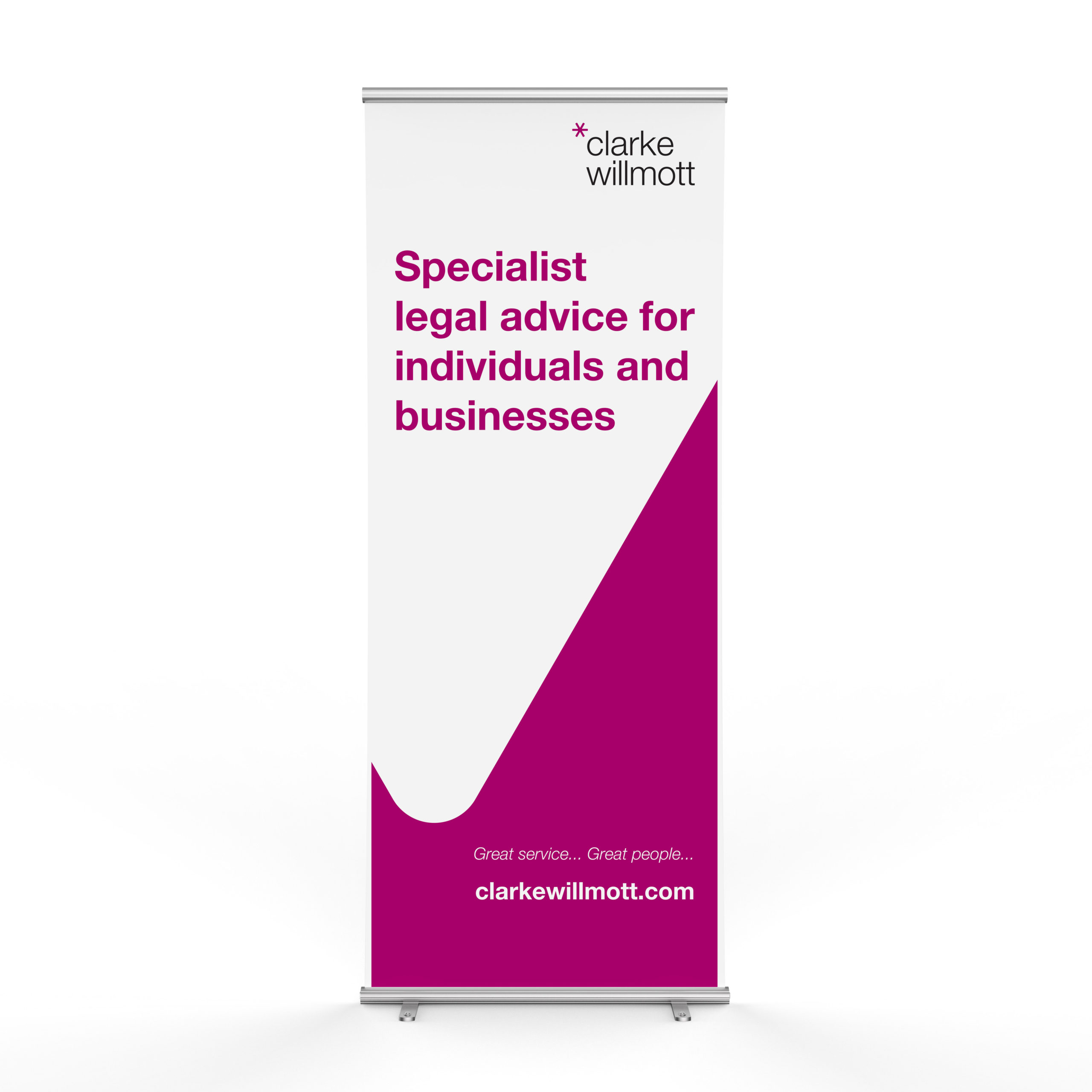 Clarke Willmott roller banner