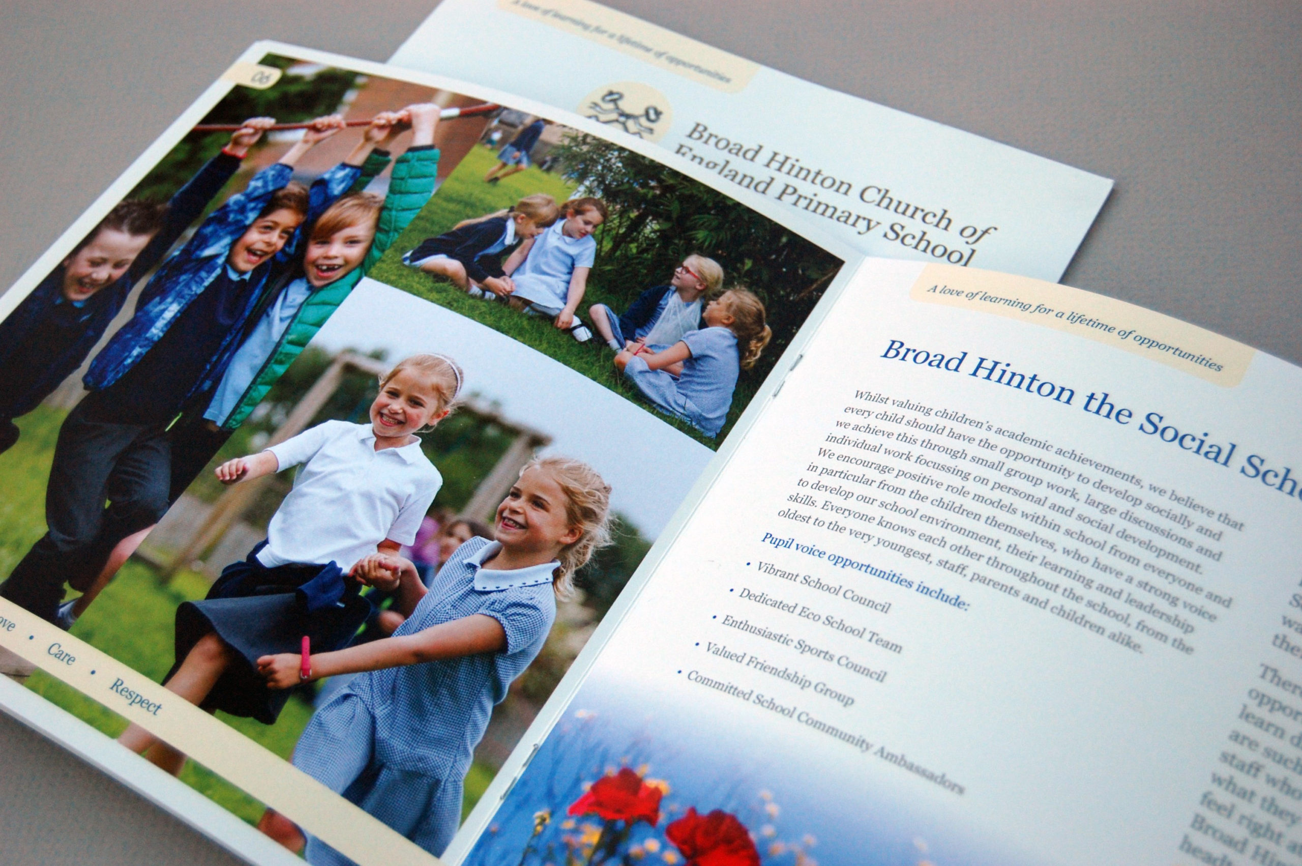 Broad Hinton School prospectus spread