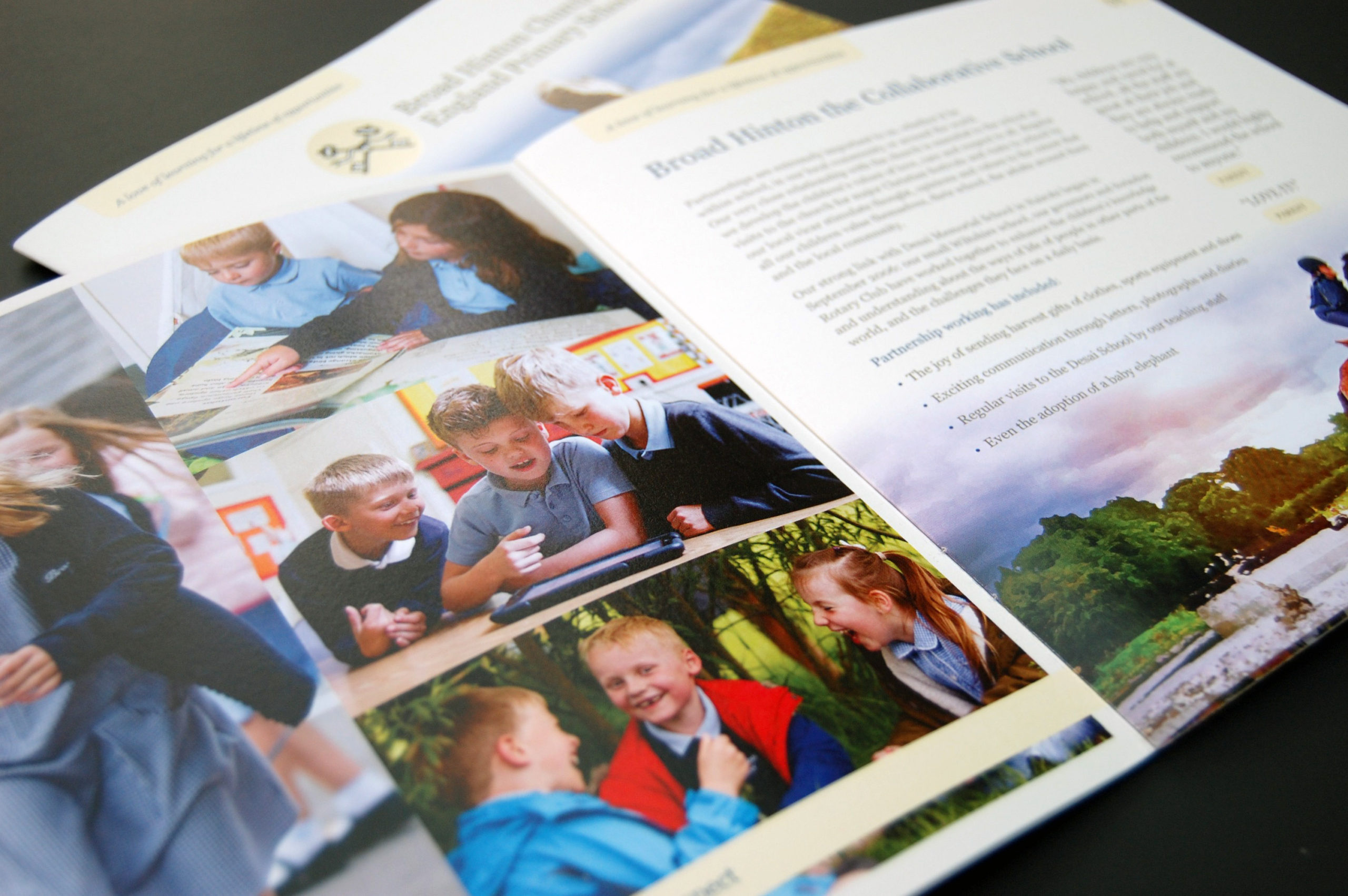 Broad Hinton School prospectus spread